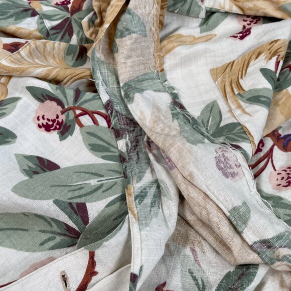 Anne Pinkerton Hawaiian Button Up Muted Tropical Botanical Aves Women's Size 6 - Picture 6 of 13